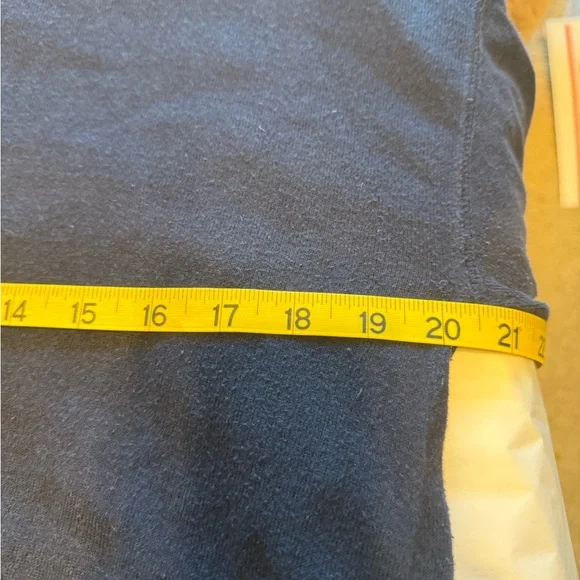 Market & Spruce Navy Sweater with Maroon, Pink and White Stripes - Picture 6 of 6